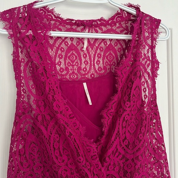 Free People Heart In Two Lace Drop Waist Dress - Picture 3 of 6